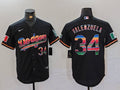 Men's Los Angeles Dodgers Fernando Valenzuela #34 Black Game Jersey1