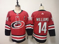 Men's Carolina Hurricanes Justin Williams #14 Red Home Breakaway Player Jersey1