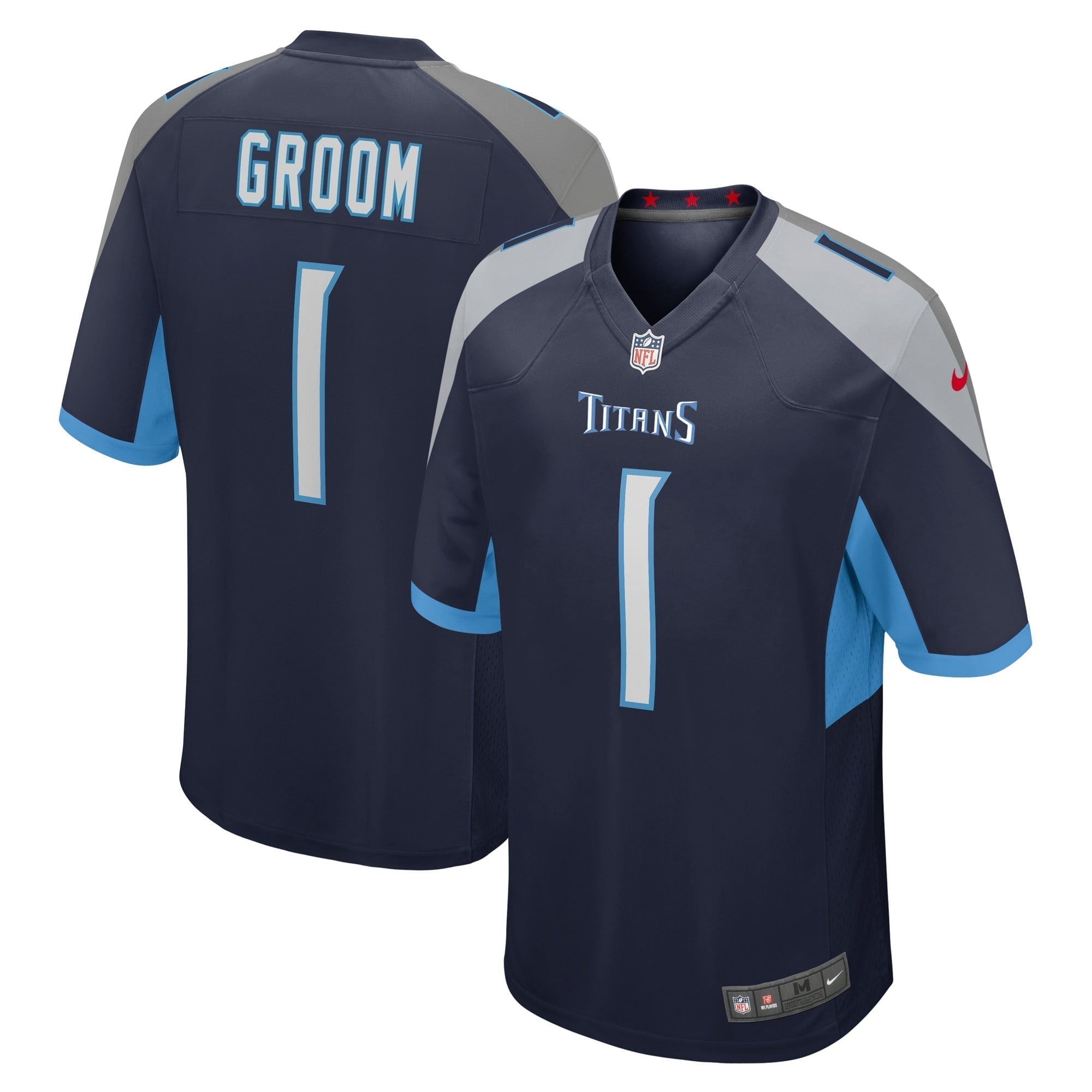 Number 1 Groom Tennessee Titans Nike Game Jersey - Navy