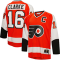 Men's Philadelphia Flyers Bobby Clarke #16 Orange Player Game Jersey1