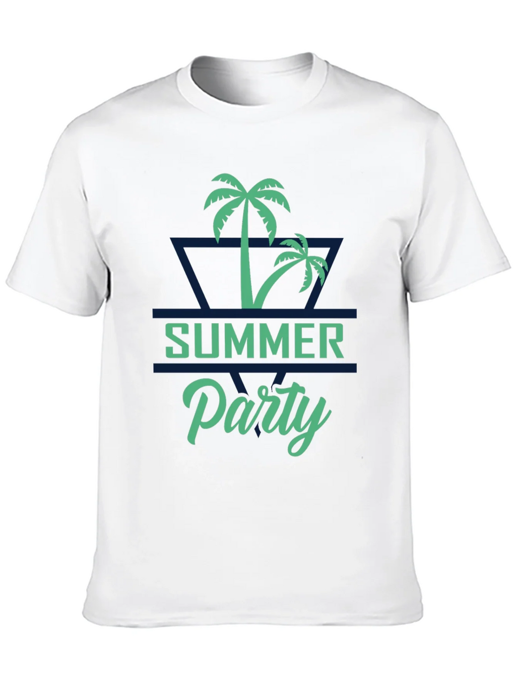 Summer Party Palm Tree Graphic T-Shirt