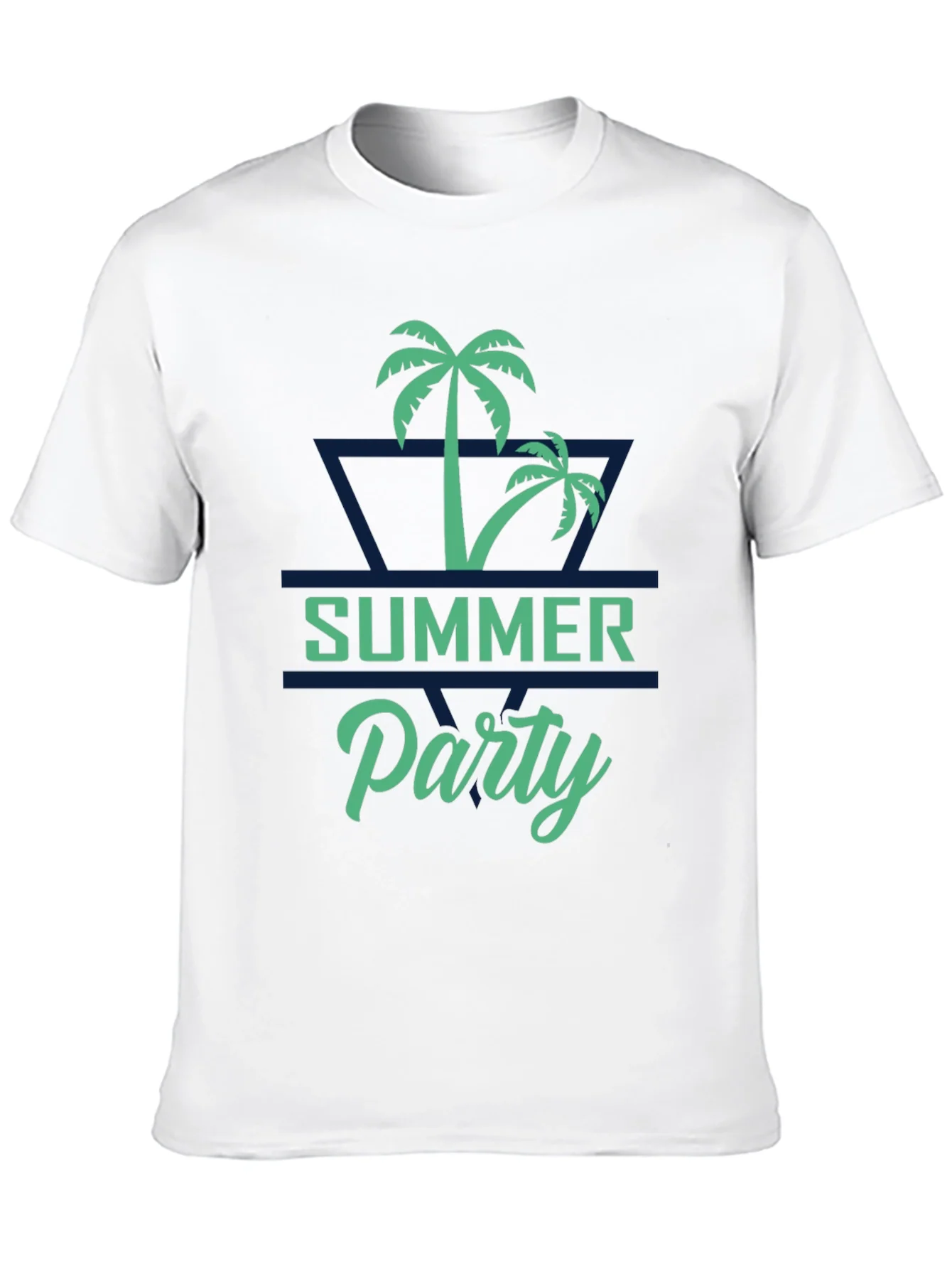 Summer Party Palm Tree Graphic T-Shirt