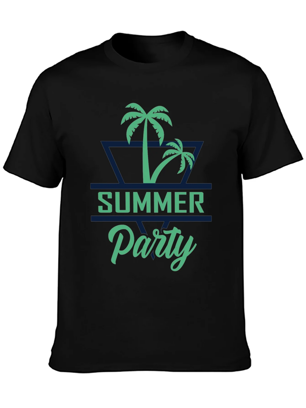 Summer Party Palm Tree Graphic T-Shirt