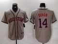 Men's Houston Astros Mauricio Dubon #14 Gray Road Replica Player Jersey1