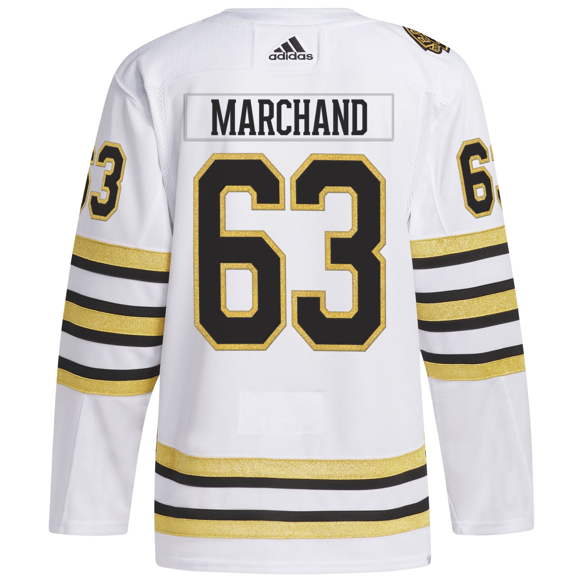 Brad Marchand Boston Bruins   Primegreen 100th Anniversary   Jersey - White