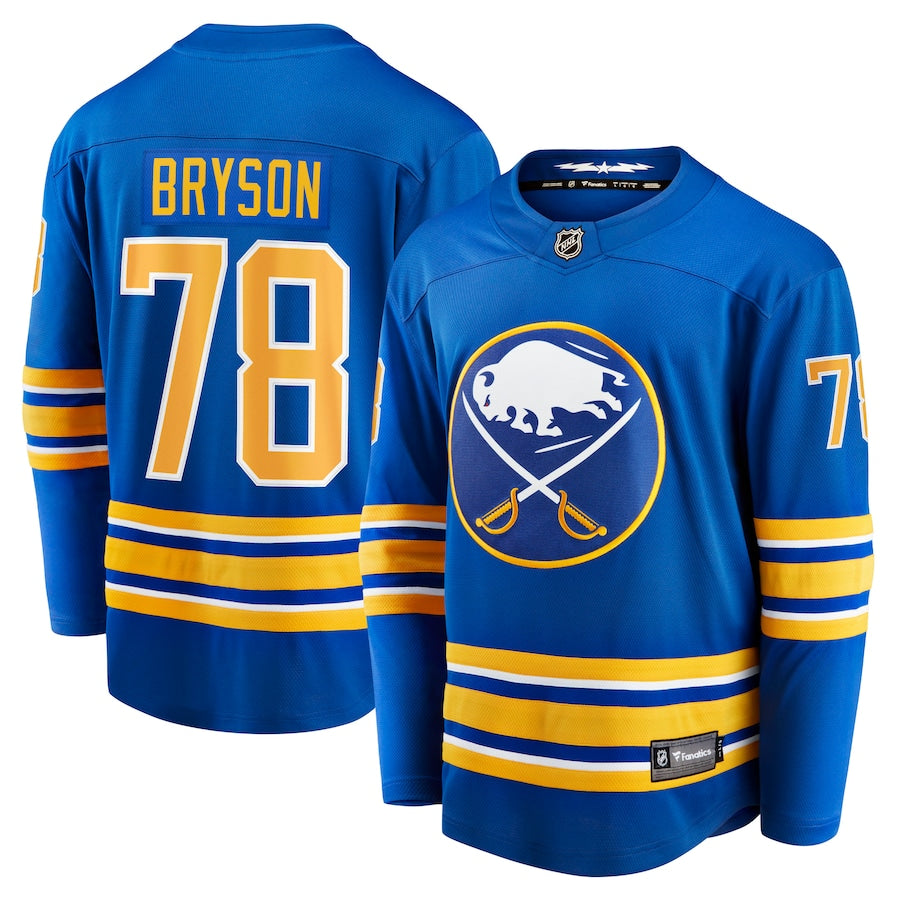 Jacob Bryson Buffalo Sabres   Home Breakaway  Jersey - Royal