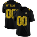 Custom1 Chicago Bears Leopard Print Fashion Vapor Limited Jersey1 Black Stitched Jersey1 Football Jerseys