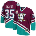 Men's Anaheim Ducks Jean-Sebastien Giguere Mitchell #35 Ness Purple 2002/03 Blue Line Player Jersey1
