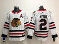 Men's Chicago Blackhawks Duncan Keith #2 White Breakaway Player Jersey1
