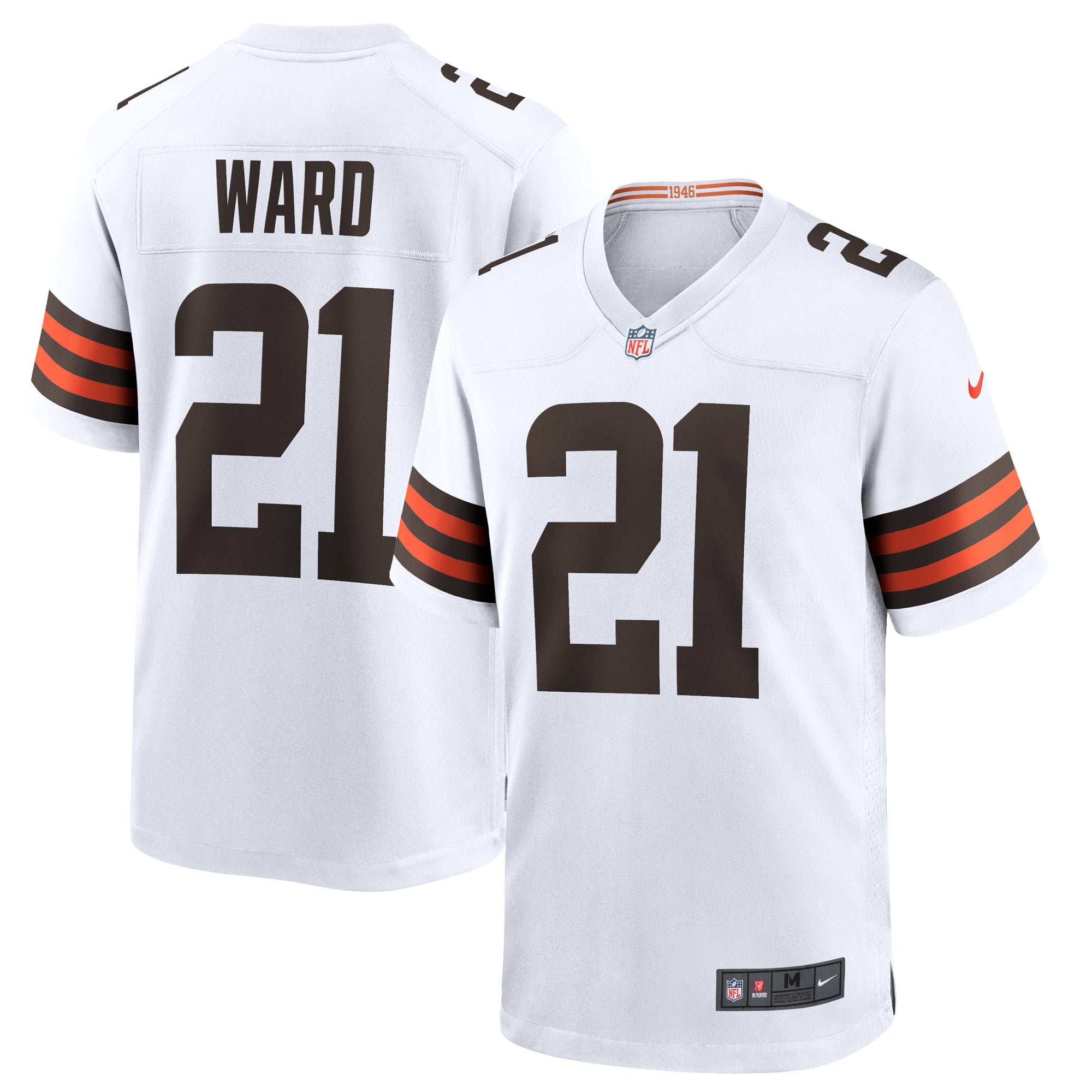Denzel Ward Cleveland Browns Nike Game Jersey - White