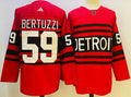 Men's Detroit Red Wings Tyler Bertuzzi #59 Red Player Jersey1
