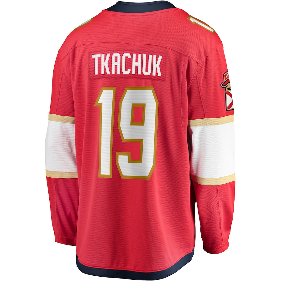 Matthew Tkachuk Florida Panthers   Home 2024 Stanley Cup Champions Breakaway  Jersey ��������������������������������������������������������������������������������� Red