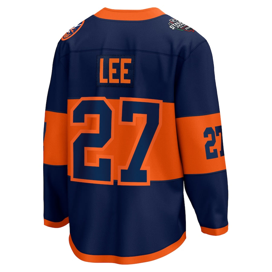 Anders Lee New York Islanders   2024 NHL Stadium Series Breakaway  Jersey ��������������������������������������������������������������������������������� Navy