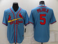 Men's St. Louis Cardinals Albert Pujols #5 Blue Replica Baseball Jersey1