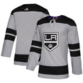 Men's Los Angeles Kings Gray Alternate Authentic Blank Jersey1