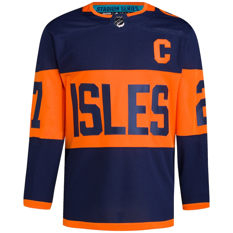 Anders Lee New York Islanders   2024 NHL Stadium Series Primegreen   Jersey ��������������������������� Navy