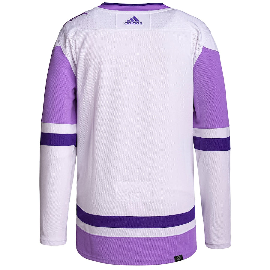 Toronto Maple Leafs   Hockey Fights Cancer Primegreen   Blank Practice Jersey - White/Purple