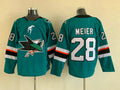 Men's San Jose Sharks Timo Meier #28 Teal Home Breakaway Jersey1