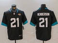 Men's Jacksonville Jaguars CJ Henderson #21 Black Game Player Jersey1