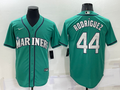 Men's Seattle Mariners Julio Rodriguez #44 Green Replica Baseball Jersey1