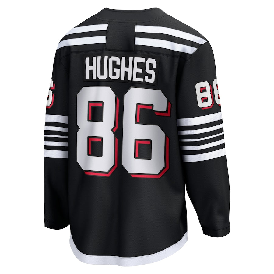 Jack Hughes New Jersey Devils   Alternate Premier Breakaway  Jersey - Black