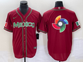 Men's 2023 World Baseball Classic Mexico Red Player Jersey1