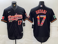 Men's Los Angeles Dodgers Shohei Ohtani #17 Black Replica Player Name Jersey1