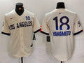 Men's Los Angeles Dodgers Yoshinobu Yamamoto #18 Cream 2024 City Connect Limited Player Jersey1
