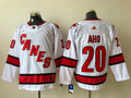 Men's Carolina Hurricanes Sebastian Aho #20 White Home Breakaway Player Jersey1