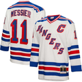 Men's New York Rangers Mark Messier #11 White Player Game Jersey1