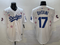 Men's Los Angeles Dodgers Shohei Ohtani #17 White Alternate Replica Player Jersey1