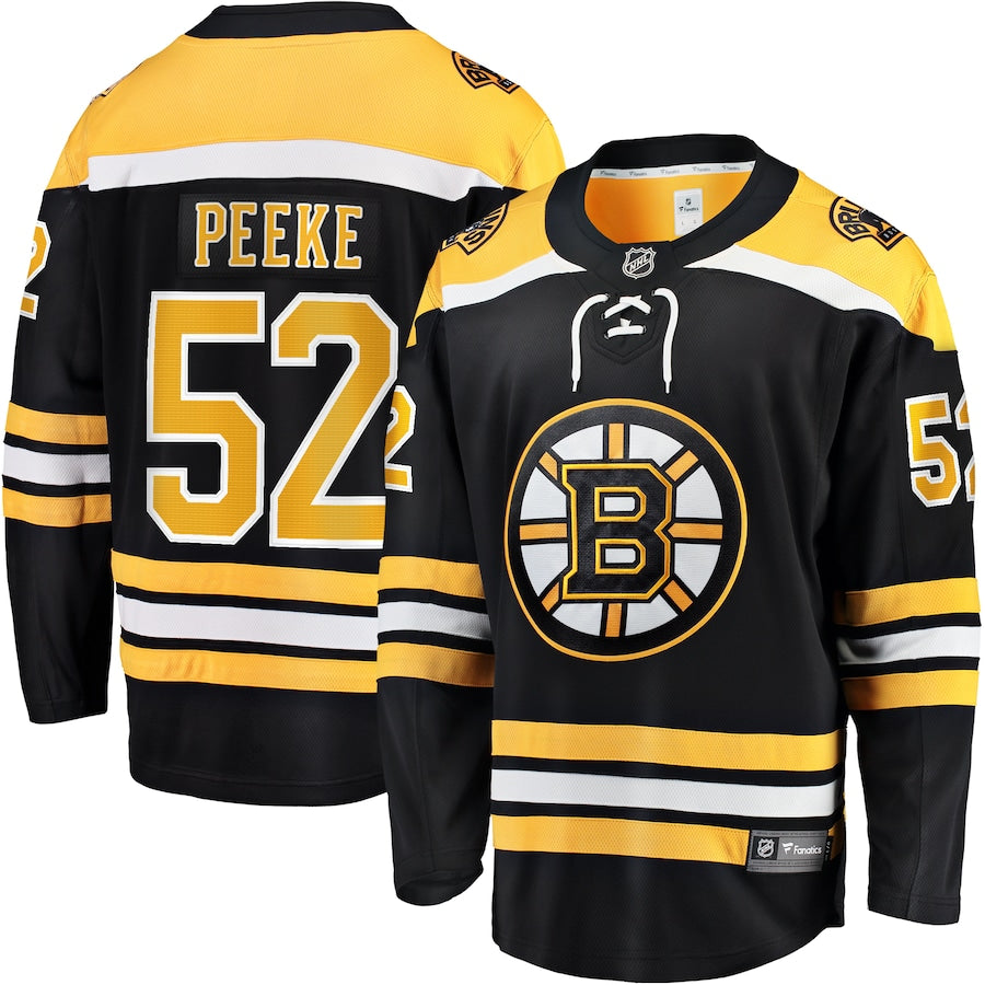 Andrew Peeke Boston Bruins   Home Premier Breakaway  Jersey - Black