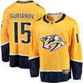 Men's Nashville Predators Denis Gurianov #15 Gold Home Breakaway Jersey1