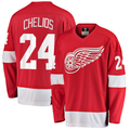 Men's Detroit Red Wings Chris Chelios #24 Red Premier Breakaway Retired Player Jersey1