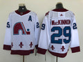Men's Colorado Avalanche Nathan MacKinnon #29 White Breakaway Jersey1