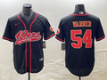Men's San Francisco 49ers Fred Warner #54 Black Fashion Jersey1 Joint Edition