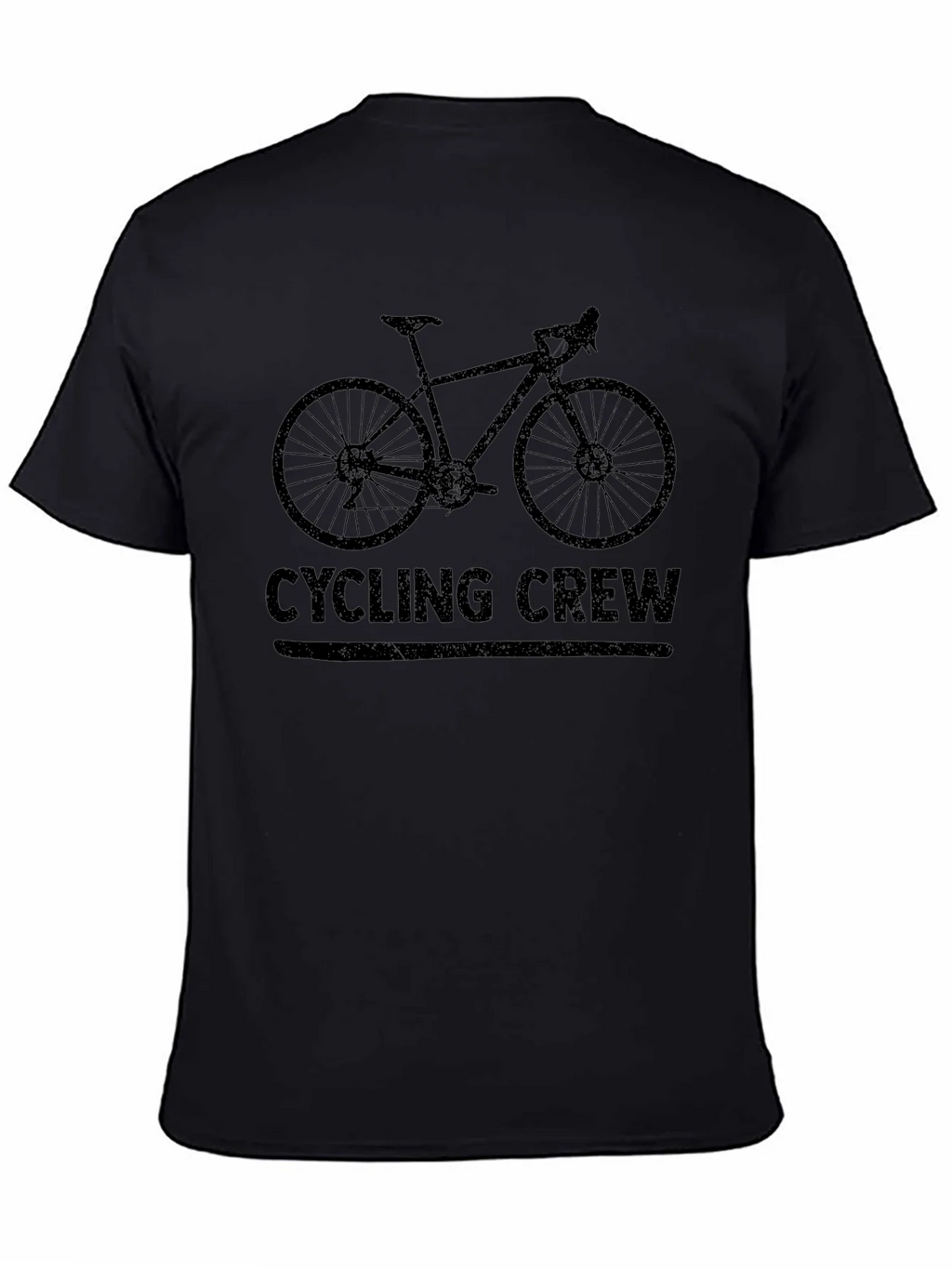 Cycling Crew Black Graphic Tee Shirt