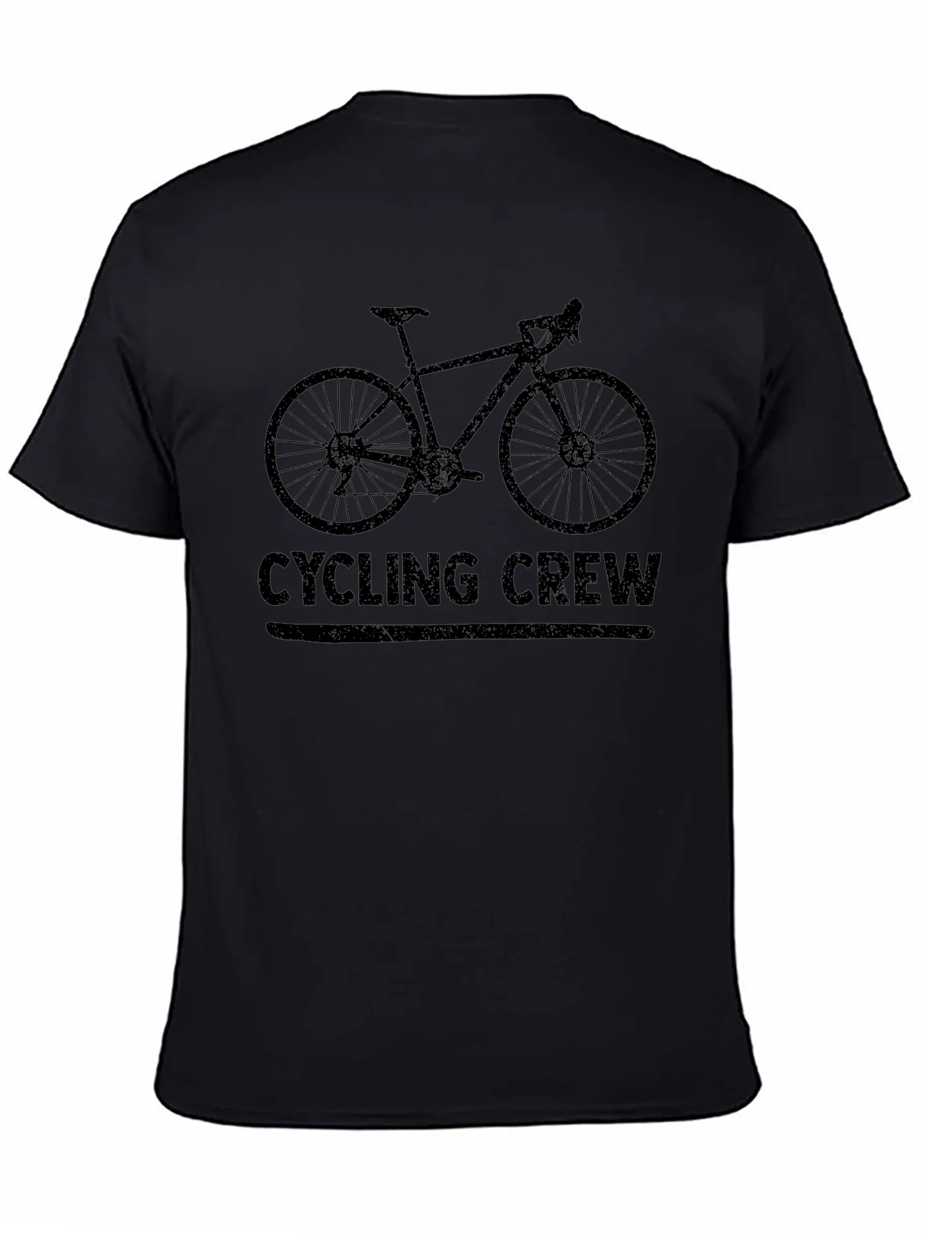 Cycling Crew Black Graphic Tee Shirt