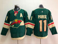 Men's Minnesota Wild Zach Parise #11 Green Home Breakaway Player Jersey1