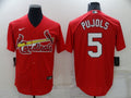 Men's St. Louis Cardinals Albert Pujols #5 Red Replica Baseball Jersey1
