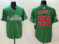 Men's Philadelphia Phillies Ranger Suarez #55 Green Replica Team Jersey1