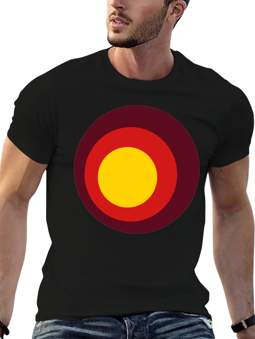 Retro Target Tee - Mens Black Graphic T-Shirt