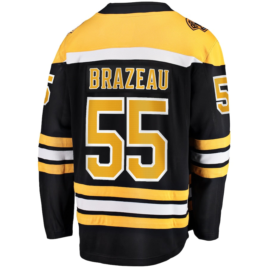 Justin Brazeau Boston Bruins   Home Premier Breakaway  Jersey - Black