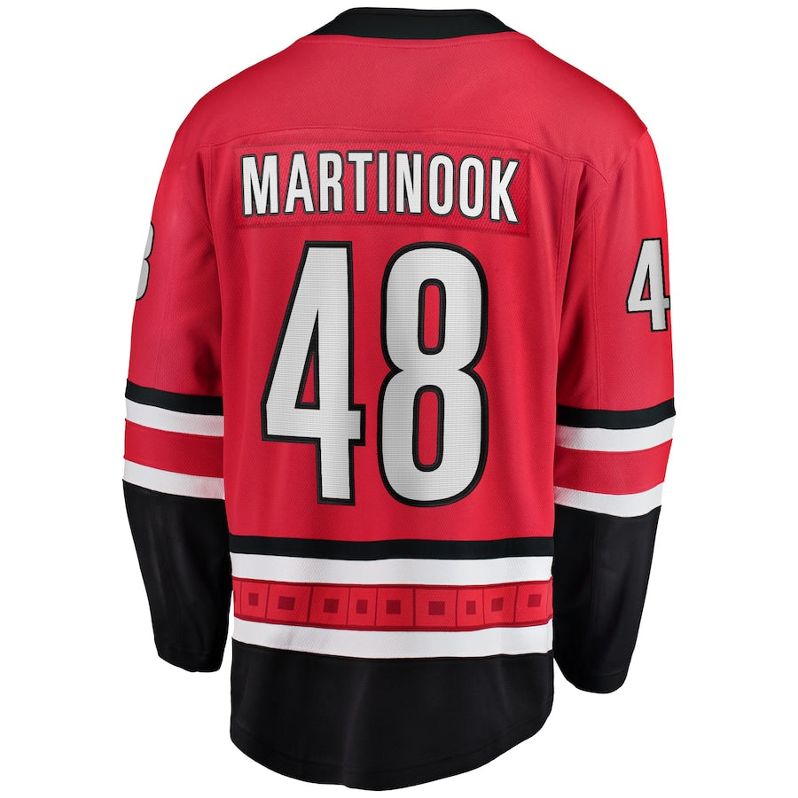 Jordan Martinook Carolina Hurricanes   Alternate Breakaway  Jersey - Red
