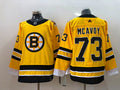 Men's Boston Bruins Charlie McAvoy #73 Yellow Replica Player Jersey1