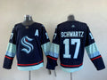 Men's Seattle Kraken Jaden Schwartz #17 Navy Home Breakaway Player Jersey1