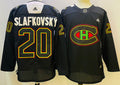 Men's Montreal Canadiens Juraj Slafkosky #20 Black Player Jersey1