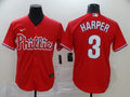 Men's Philadelphia Phillies #3 Bryce Harper Majestic Red Jersey1