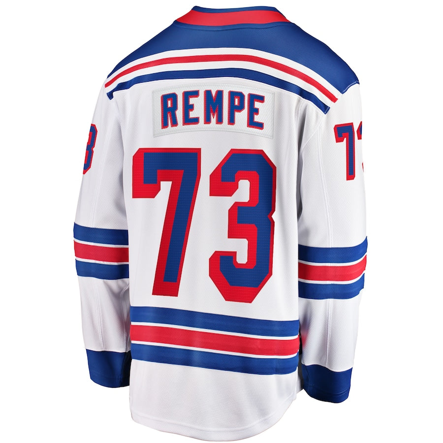 Matt Rempe New York Rangers   Away Premier Breakaway  Jersey - White