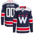 Men's Washington Capitals Navy Alternate Authentic Pro Custom Jersey1